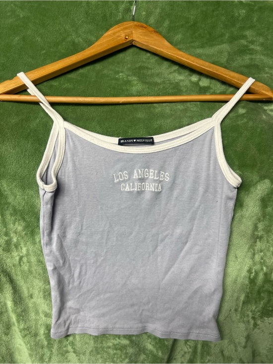 Brandy Melville Tops - Brandy Melville Lavender Camisole with Cream Trim